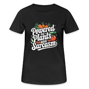 Végétarien Végétalien Végétarien Végétarien - T-shirt respirant Femme - noir - Devant - AI Model Female 172 light (172cm)