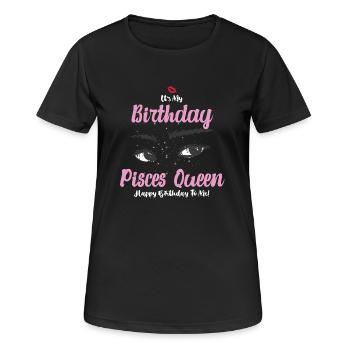 Sternzeichen Fische - Frauen T-Shirt atmungsaktiv - Schwarz - Vorne - AI Model Female 172 light (172cm)