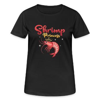 Shrimp Princess Seafood Shrimp Lover - Frauen T-Shirt atmungsaktiv - Schwarz - Vorne - AI Model Female 172 light (172cm)