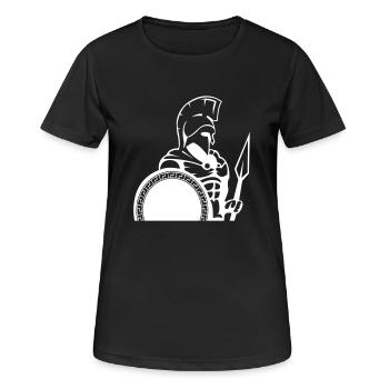 sparta warrior 001 - Frauen T-Shirt atmungsaktiv - Schwarz - Vorne - AI Model Female 172 light (172cm)