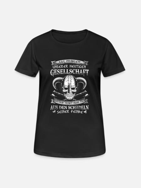 Problem der Gesellschaft - Frauen T-Shirt atmungsaktiv - Schwarz