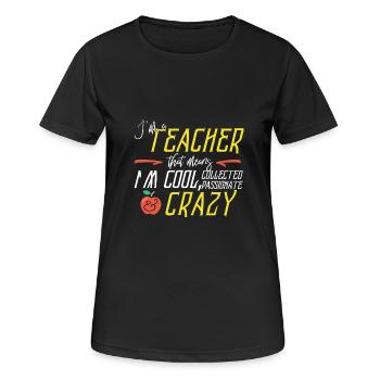Lehrer Lehrerin - Frauen T-Shirt atmungsaktiv - Schwarz - Vorne - AI Model Female 172 light (172cm)