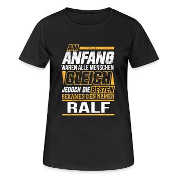 RALF - Die Besten - Frauen T-Shirt atmungsaktiv - Schwarz - Vorne - AI Model Female 172 light (172cm)