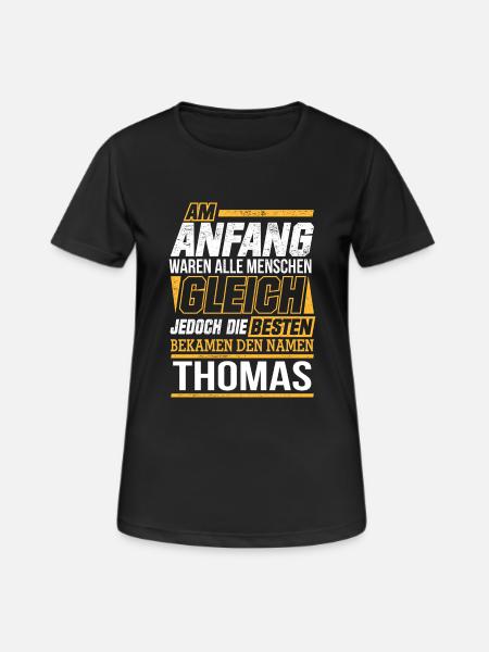 THOMAS - Die Besten - Frauen T-Shirt atmungsaktiv - Schwarz