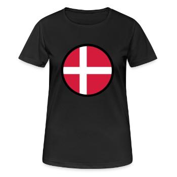 Marqué par le Danemark - T-shirt respirant Femme - noir - Devant - AI Model Female 172 light (172cm)