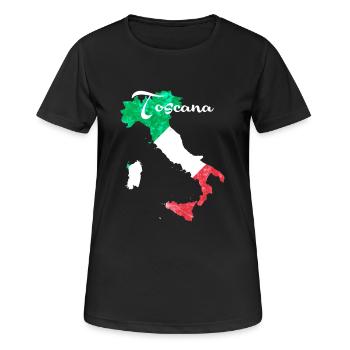 Toscana - T-shirt respirant Femme - noir - Devant - AI Model Female 172 light (172cm)