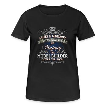 Noble professions shirt for the model maker - Women's Breathable T-Shirt - black - Front - AI Model Female 172 light (172cm)