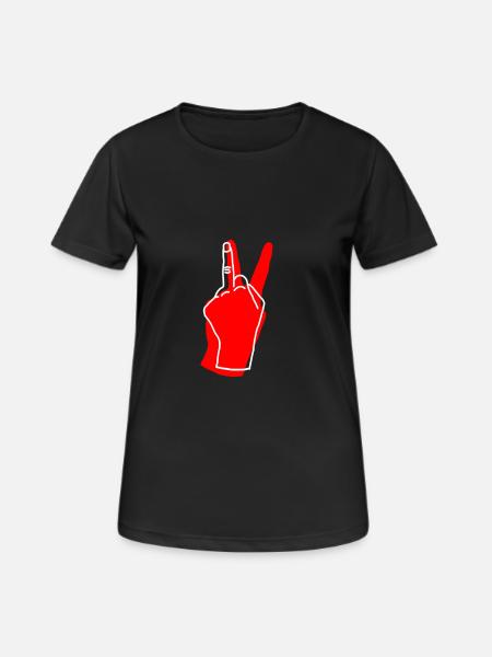 peace red - Women's Breathable T-Shirt - black