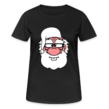 gesicht kopf opa alt grossvater schlafanzug mantel - Frauen T-Shirt atmungsaktiv - Schwarz - Vorne - AI Model Female 172 light (172cm)