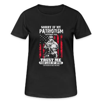 Sorry If My Patriotism Offends You - Women's Breathable T-Shirt - black - Front - AI Model Female 172 light (172cm)