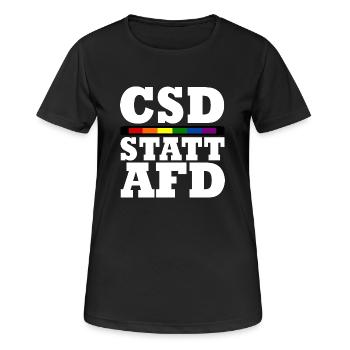 Csd au lieu d’afd - T-shirt respirant Femme - noir - Devant - AI Model Female 172 light (172cm)