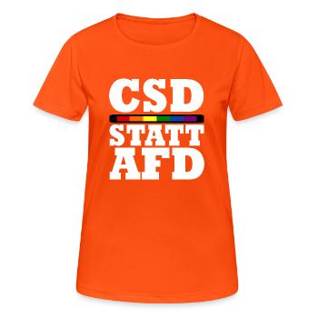 Csd au lieu d’afd - T-shirt respirant Femme - orange néon - Devant - AI Model Female 172 dark (172cm)