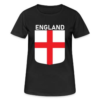 England - Women's Breathable T-Shirt - black - Front - AI Model Female 172 light (172cm)