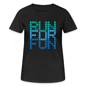 courir pour des tuiles amusantes - T-shirt respirant Femme - noir - Devant - AI Model Female 172 light (172cm)
