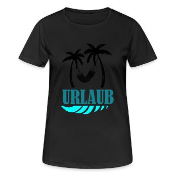 Palmiers Vacances Relax - T-shirt respirant Femme - noir - Devant - AI Model Female 172 light (172cm)