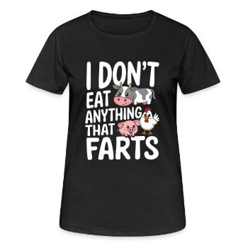 Végétarien Végétalien Végétarien Végétarien - T-shirt respirant Femme - noir - Devant - AI Model Female 172 light (172cm)