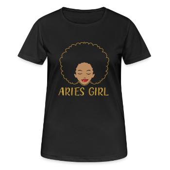 Zodiac sign Aries - Women's Breathable T-Shirt - black - Front - AI Model Female 172 light (172cm)
