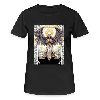 Le murmure de l’archange - T-shirt respirant Femme - noir - Devant - AI Model Female 172 light (172cm)
