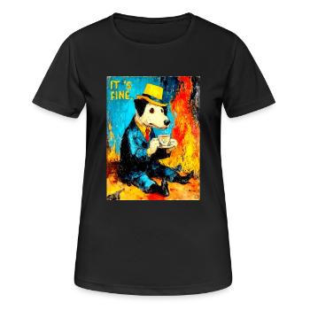 "Its still fine" by van Gogh - Women's Breathable T-Shirt - black - Front - AI Model Female 172 light (172cm)