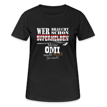 OMI alles - Frauen T-Shirt atmungsaktiv - Schwarz - Vorne - AI Model Female 172 light (172cm)