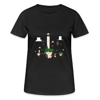 ile flotante - T-shirt respirant Femme - noir - Devant - AI Model Female 172 light (172cm)