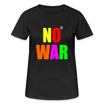 No war - Women's Breathable T-Shirt - black - Front - AI Model Female 172 light (172cm)