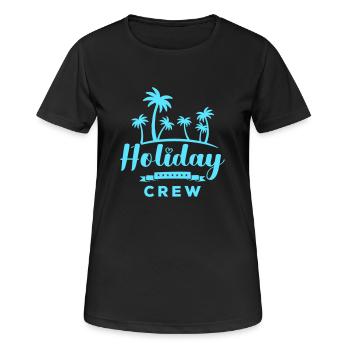 Équipage des Fêtes - T-shirt respirant Femme - noir - Devant - AI Model Female 172 light (172cm)