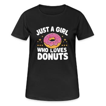 Donut Donuts Candy Bagel - Women's Breathable T-Shirt - black - Front - AI Model Female 172 light (172cm)