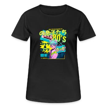 Music from the 80s - Eighties- Musik - Achtziger - Women's Breathable T-Shirt - black - Front - AI Model Female 172 light (172cm)
