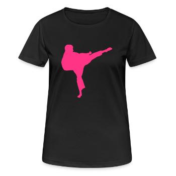 sport de combat - T-shirt respirant Femme - noir - Devant - AI Model Female 172 light (172cm)