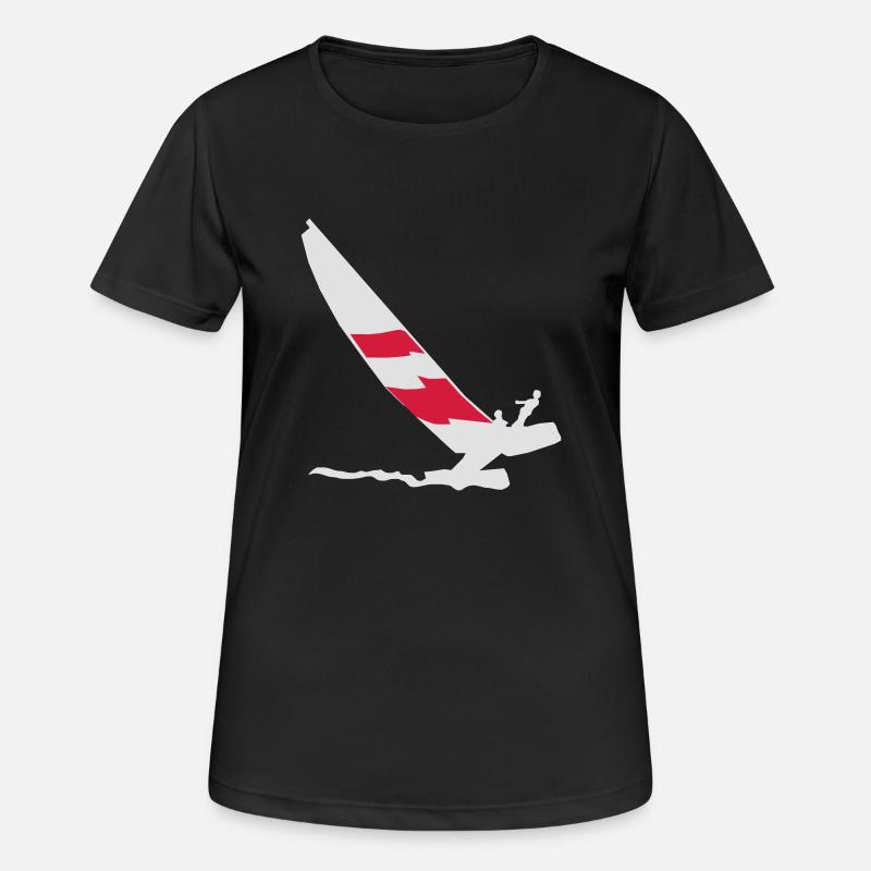 Katamaran - Frauen T-Shirt atmungsaktiv - Schwarz