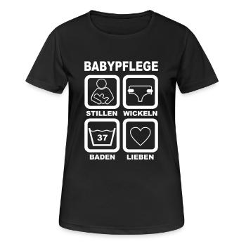 Baby - Frauen T-Shirt atmungsaktiv - Schwarz - Vorne - AI Model Female 172 light (172cm)