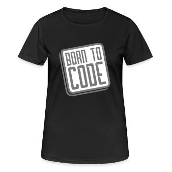 né à code - T-shirt respirant Femme - noir - Devant - AI Model Female 172 light (172cm)