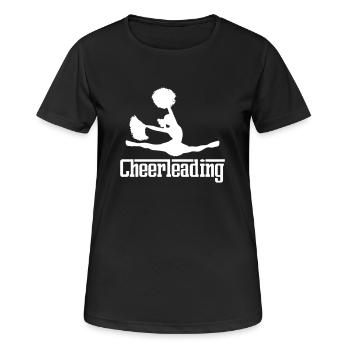 Pom-pom girl pompon pompom saut - T-shirt respirant Femme - noir - Devant - AI Model Female 172 light (172cm)