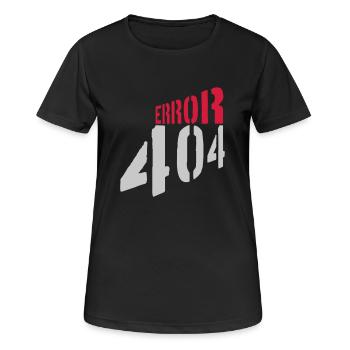Meldung Error 404 Netzwerk - Frauen T-Shirt atmungsaktiv - Schwarz - Vorne - AI Model Female 172 light (172cm)