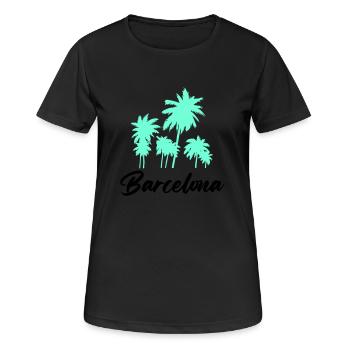 Barcelone - T-shirt respirant Femme - noir - Devant - AI Model Female 172 light (172cm)