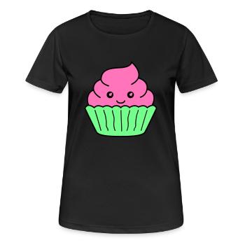 sweet cupcake - Frauen T-Shirt atmungsaktiv - Schwarz - Vorne - AI Model Female 172 light (172cm)