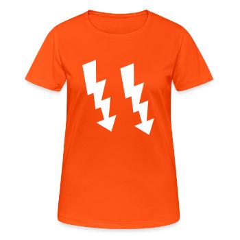 Lightning Bolts Icon - Women's Breathable T-Shirt - neon orange - Front - AI Model Female 172 dark (172cm)