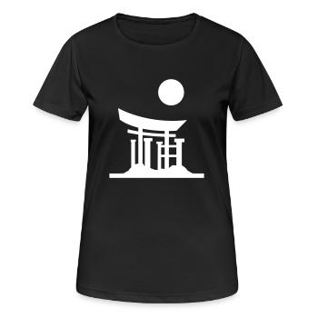 Japan Gate Silhouette - Women's Breathable T-Shirt - black - Front - AI Model Female 172 light (172cm)