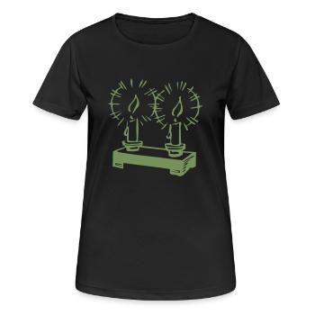 Bougies - T-shirt respirant Femme - noir - Devant - AI Model Female 172 light (172cm)