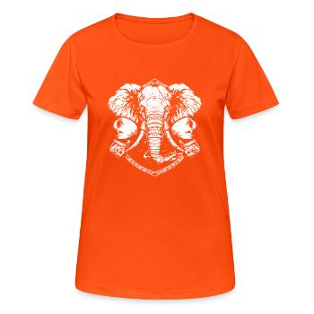 Elephant Boxer Martial Arts MMA - Women's Breathable T-Shirt - neon orange - Front - AI Model Female 172 dark (172cm)