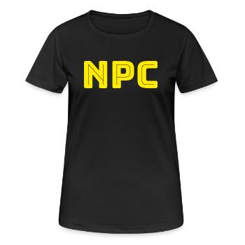 NPC - Frauen T-Shirt atmungsaktiv - Schwarz - Vorne - AI Model Female 172 light (172cm)