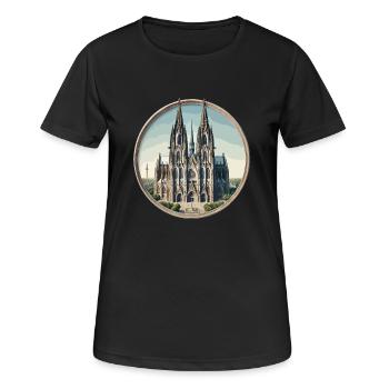Cologne Cathedral - Women's Breathable T-Shirt - black - Front - AI Model Female 172 light (172cm)