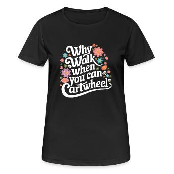 Turnen Turner Gymnastik - Frauen T-Shirt atmungsaktiv - Schwarz - Vorne - AI Model Female 172 light (172cm)