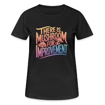 Pilz Pilze Funghi Champignon - Frauen T-Shirt atmungsaktiv - Schwarz - Vorne - AI Model Female 172 light (172cm)