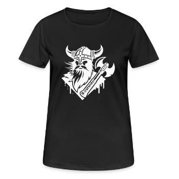 Viking Warriors - Women's Breathable T-Shirt - black - Front - AI Model Female 172 light (172cm)