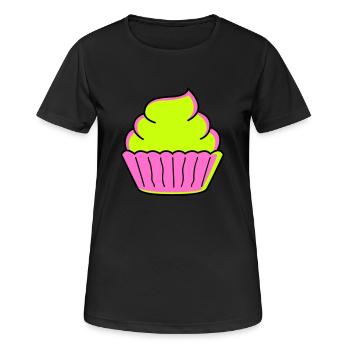 Cupcake - T-shirt respirant Femme - noir - Devant - AI Model Female 172 light (172cm)