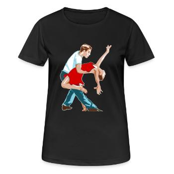 ballerina ballett dance dancer tanz taenzer yoga45 - Frauen T-Shirt atmungsaktiv - Schwarz - Vorne - AI Model Female 172 light (172cm)