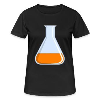 tube à essai flacon tube expérience chimie chimie chimie chimie - T-shirt respirant Femme - noir - Devant - AI Model Female 172 light (172cm)