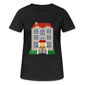 construction de maisons maison maison architecture gebaeude212 - T-shirt respirant Femme - noir - Devant - AI Model Female 172 light (172cm)